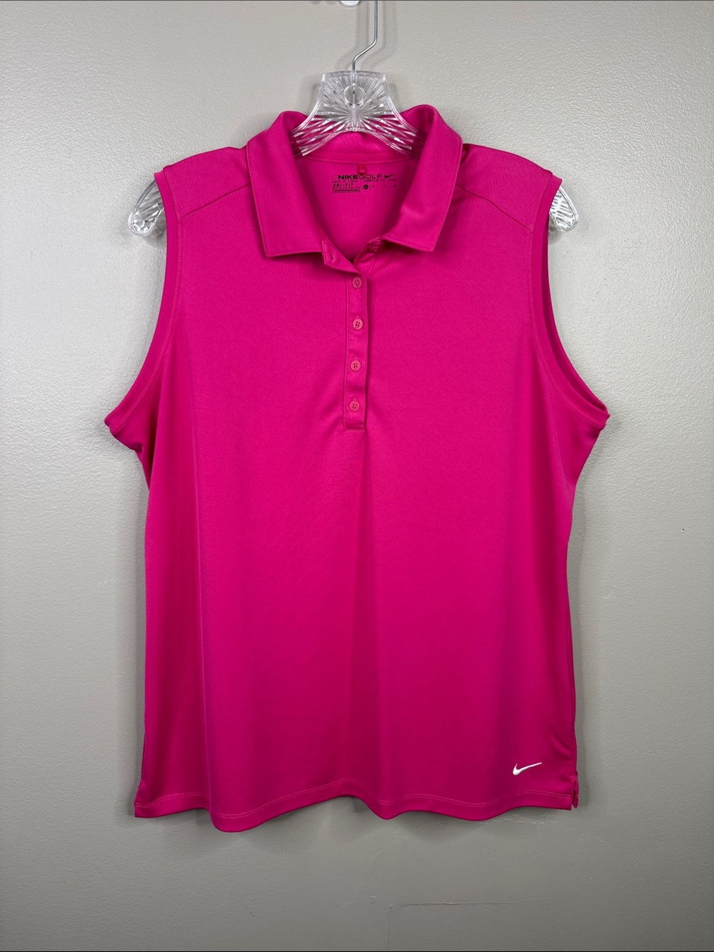 Nike Golf Women's Dri-FIT Sleeveless Polo Shirt Hot Pink Size Extra Large